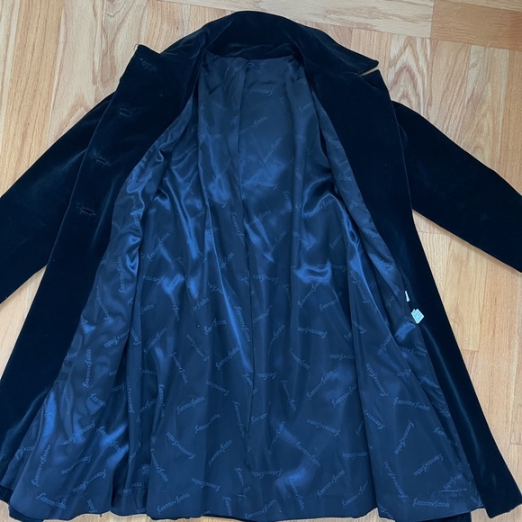 Vintage Lawrence of London Black Velvet Princess Cut Coat - Picture 2 of 8